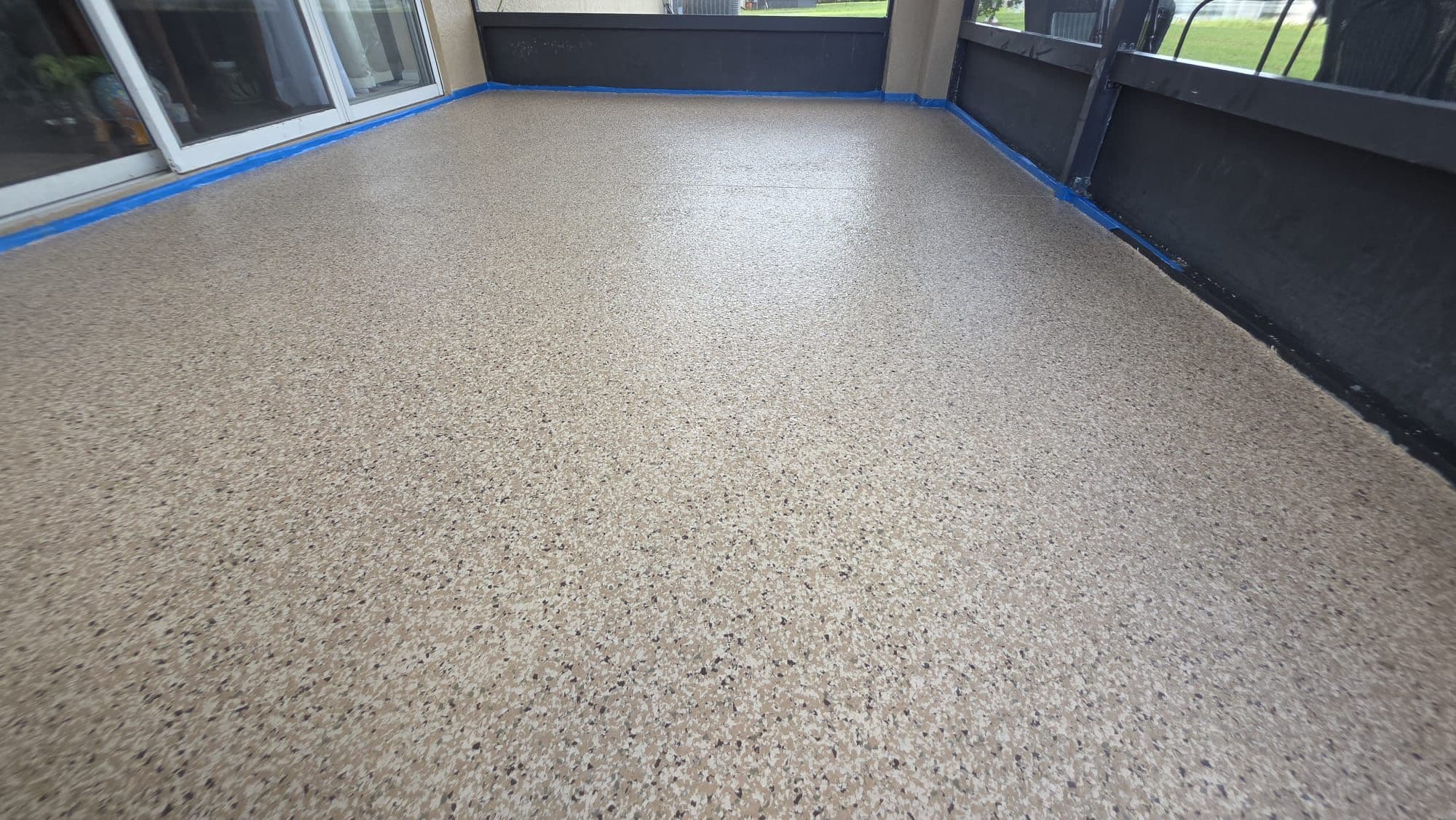 Residential epoxy coating after