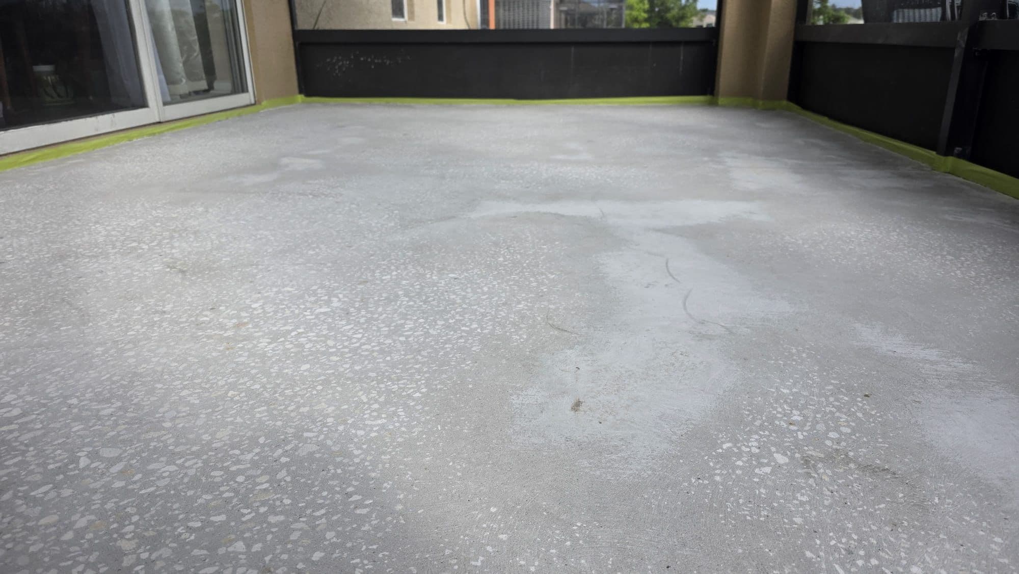 Residential epoxy coating before