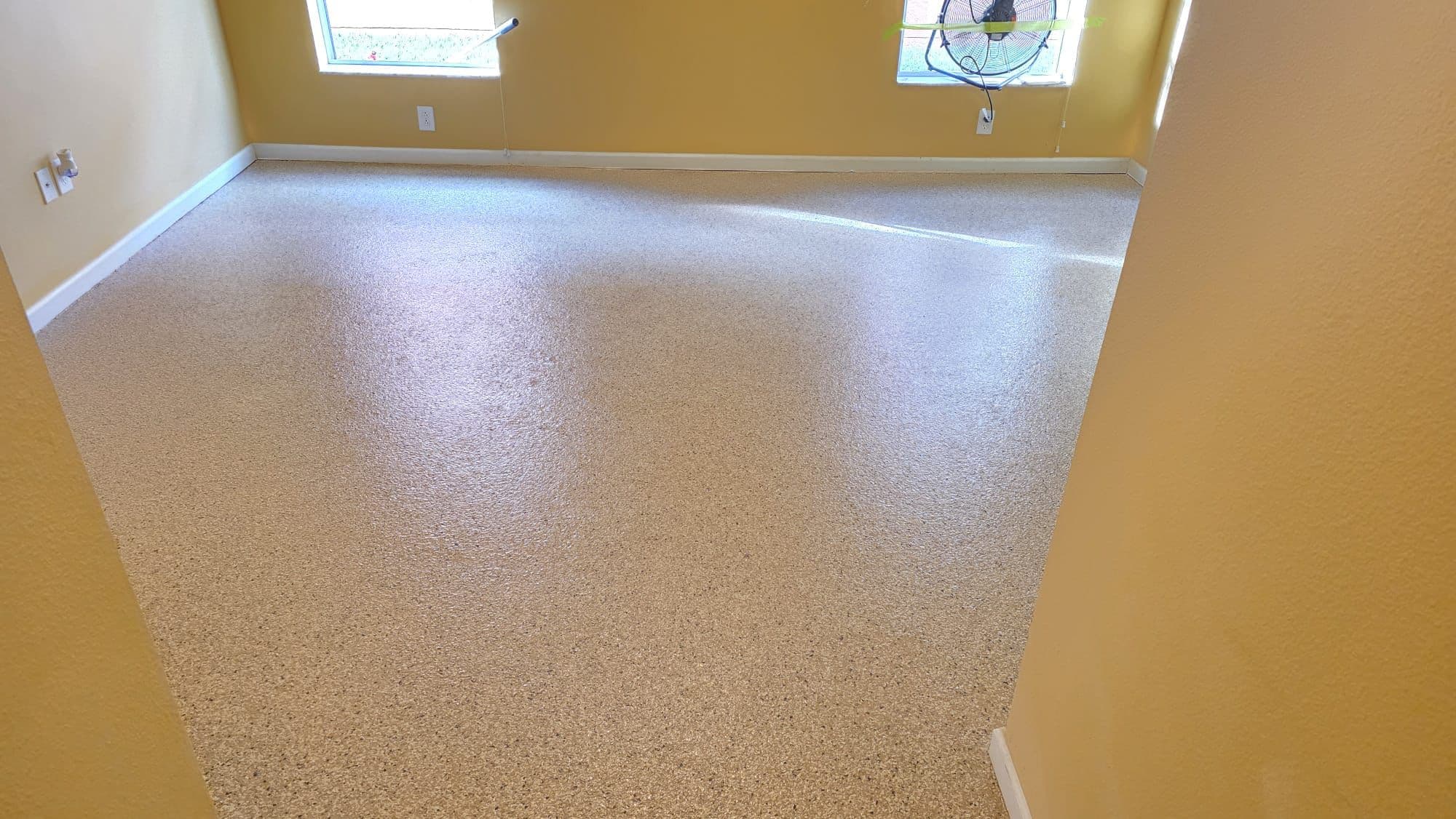 Residential epoxy coating after