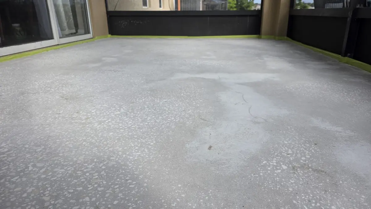 Residential epoxy coating before